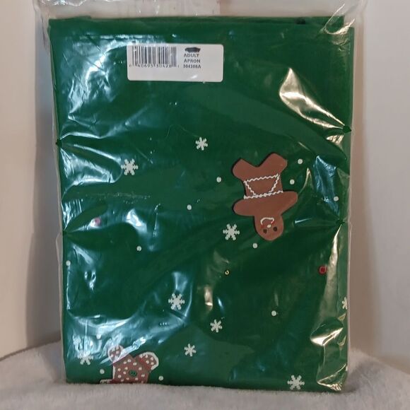 Green Gingerbread "Sweet Holiday Treat Adult Christmas Apron - Picture 3 of 6